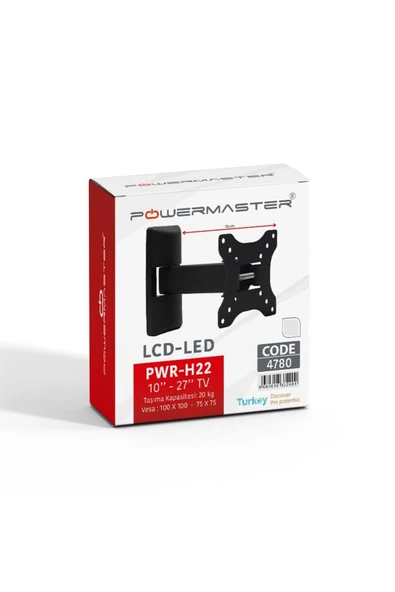 harry Tüm Markalara Uyumlu 10"-27" Tek Kollu Hareketli Kilitli Duvar Askı Aparatı Su Terazili - Resim 3