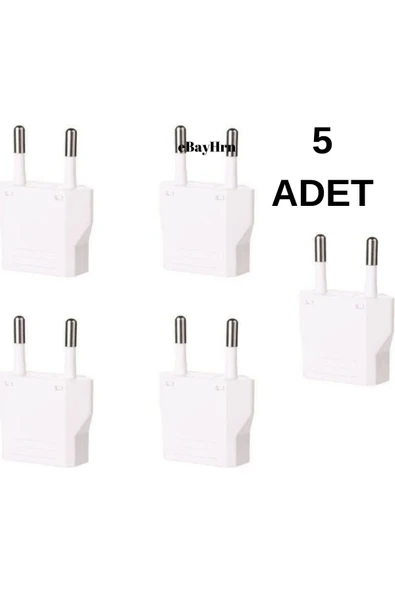harry 5 Adet Amerikan Priz Çevirici Usd To Eu Fiş Çevirici (Beyaz) ürün görseli