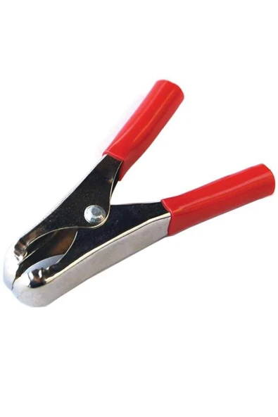 harry 2 Adet Krokodil Akü Maşası Büyük Boy (100mm) Siyah * Kırmızı 1 Takım Akü Takviye Maşası - Resim 2