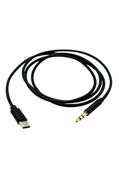 harry 1 Metre Samsung Uyumlu Aux Kablosu Type-C To Aux 3.5mm Jack Çevirici Dönüştürücü - 4