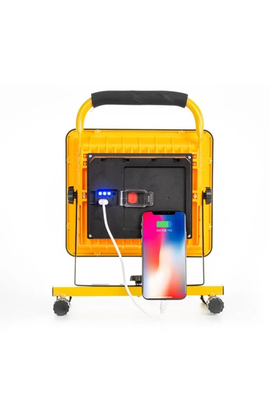 harry Şarjlı 30 Watt 5000 Lümen (20 METRE 15 SAAT) Powerbank Olan Çok Fonksiyonlu Projektör Kamp Lambası - Resim 4