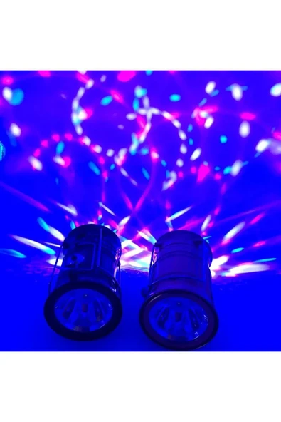 harry Şarjlı Kamp Feneri,Dönen Disko Işıklı,Su Geçirmez,450 Lümen Led'li Kamp Lambası,Işıldak,Beyaz Led - Resim 4