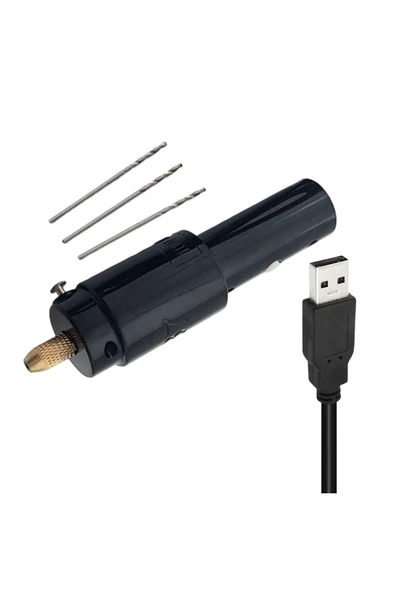 Rabelix 1.5 Metre Kablolu Mini Drill Matkap Ahşap,Epoksi,Plastik 3 Adet Uç Hediyeli El Matkapı - 1