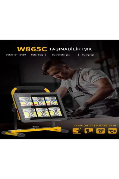 harry Şarjlı 30 Watt 5000 Lümen (20 METRE 15 SAAT) Powerbank Olan Çok Fonksiyonlu Projektör Kamp Lambası - Resim 5