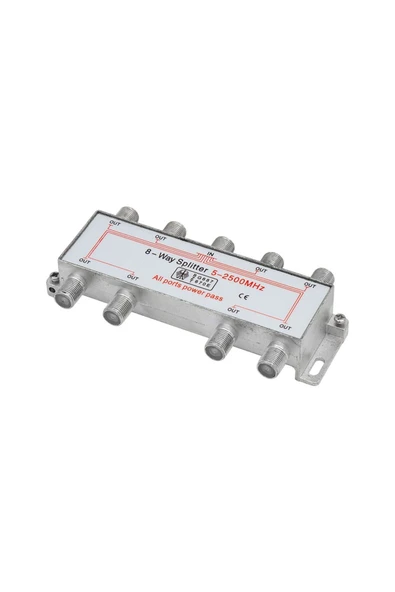 harry 1 Uydu Anteni Ile 8 Tv Bağlayan Uydu Dağıtıcı Sinyal Bölücü Splitter 2500 Mhz+ 9 Adet F Konnektör - Resim 4