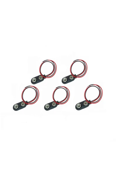 harry 5 Adet Kablo Konnektörleri Arduino İçin  9v Pil Başlığı Kablolu 9 Volt Pil Soketi 9v Pil Yuvası - Resim 2