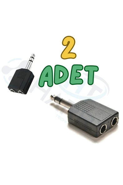 harry 2 Adet 6.3mm Erkek 2x 6.3mm Dişi Jack Çoğaltıcı Piyano,Gitar,Org,Anfi için Uyumlu Çeviri Dönüştürücü ürün görseli