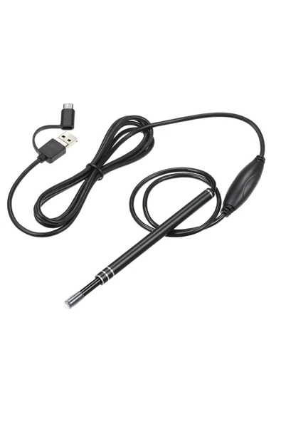 Rabelix Online Marketing Type c ve Usb Girişli 6 Led Işıklı Kulak Temizleme Kamerası 3 in 1 Kulak Temizleme Çubuğu - Resim 3