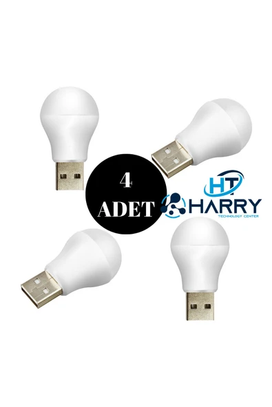 harry 4 Adet 5 Volt 1 Amper Mini Usb Beytaz Işık Led Ampul Gece Lamba Okuma Işığı Çocuk Odası Lambası ürün görseli