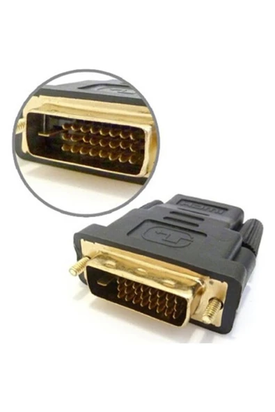 harry 24+1 Dvı Erkek To Hdmı Dişi Çevirici Dvi To Hdmi Altın Uç - Resim 6