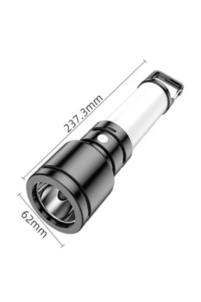 harry ŞARJLI HEM EL FENERİ HEM KAMP LAMBASI OLABİLEN 500 LÜMEN 3W+SMD LED ANAHTARLIKLI KAMP LAMBASI - Resim 3