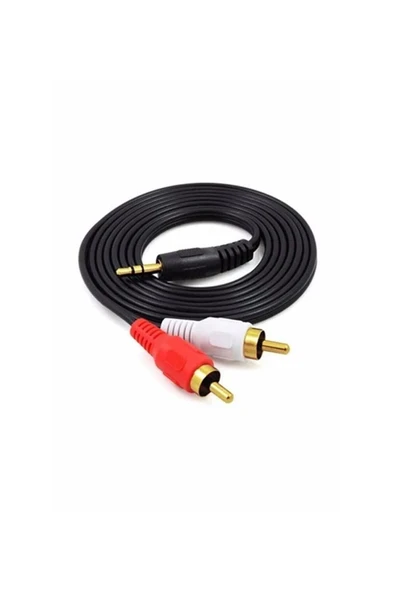 harry 1.5 Metre Stereo 3.5mm To 2 Rca Kablo Aux 5+1 Ses Sistemi - 1.5m - 3