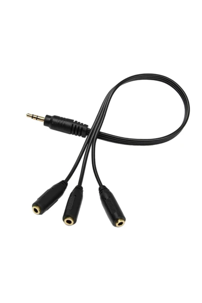 harry 5+1 Ses Sistemi Bağlantı Aux Kablosu 1 Erkek 3 Dişi Çoklayıcı - Resim 8