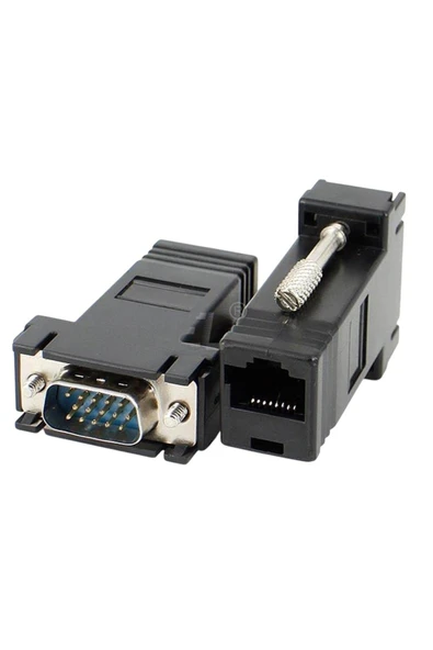 harry 2 Adet Tak Çalıştır VGA Extender RJ45 CAT5/CAT6/CAT7 Uzatıcı Çevirici - Resim 3