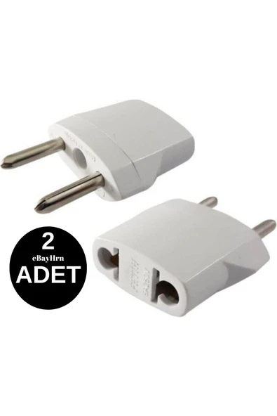 harry 2 Adet Amerikan Priz Çevirici Usd To Eu Fiş Çevirici (Beyaz) ürün görseli