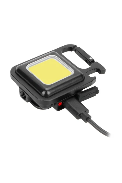 harry Şarjlı 3 Modlu 800 Lümen 6 Watt Tirbişonlu Mıknatıslı Anahtarlıklı Mini Boy Kamp Lambası - Resim 6