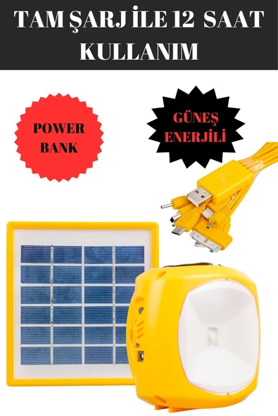 harry SOLAR PANELLİ ŞARJLI IŞILDAK AYDINLATMA SET-POWERBANK ÖZELLİKLİ HER ALANDA KULLANIM ürün görseli
