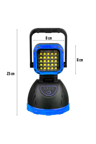 harry Güneş Enerjili ve Şarjlı 25 Cob Ledli 6 Modlu El Feneri-Powebank Özellikli Işıldak Kamp Lambası - Resim 3
