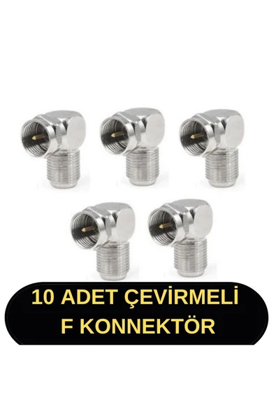 harry 10 Adet L - F Konnektör Hızlı L F Uydu Anten Cihaz Girişi Metal Vidalı Konnektör - 1