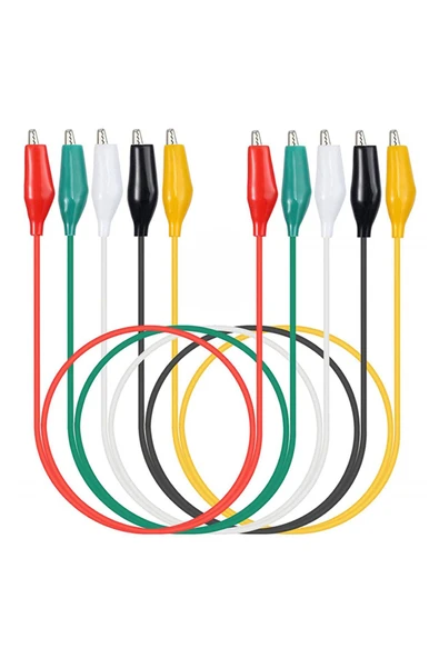 harry 10'lu BÜYÜK Boy Krokodil Kablo Timsah Ağızlı Kıskaç Timsah Ağzı 50cm - Resim 5