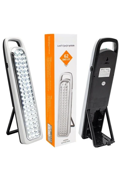 harry Şarj Edilebilir Ve Pilli Beyaz Işıklı 2400 Mah Pil 62 Smd Ledli Işıldak Kamp Lambası - 1