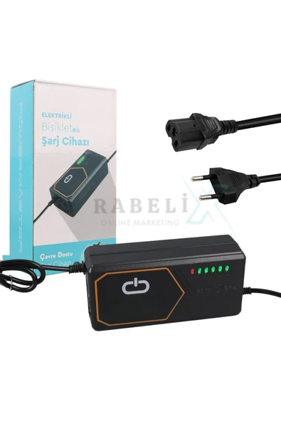 harry 48 Volt-20 Amper Elektrikli Bisiklet Şarj Cihazı 90 Watt Çıkış Gücü Göstergeli - Resim 3