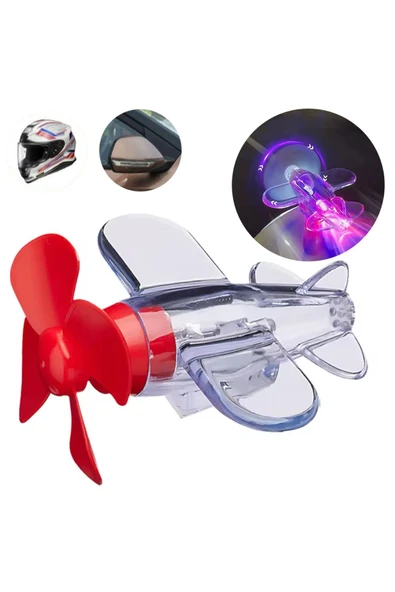 Rabelix Online Marketing Led Işıklı Motosiklet,scoteer,araba,kask,bisiklet Süs Uçağı Pilsiz Çalışan,kırmızı-mavi Işıklı - Resim 2