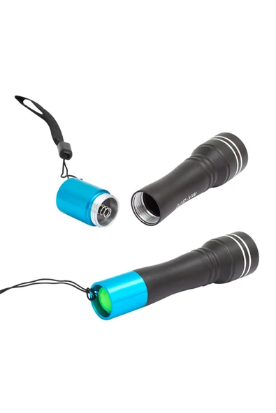 harry Metal Cob Led Işıklı 100 Lümen 1xAA Pilli 100 Metre Mesafeli Mini El Feneri - Resim 2