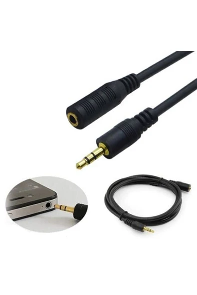 harry 3 Metre 3.5mm Stereo Kulaklık Aux Ses Uzatma Kablosu 3 Mt - 3