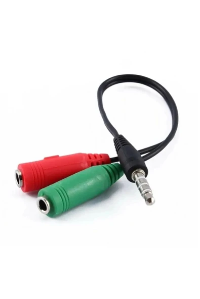 harry 3.5mm Kulaklık Mikrofon Dönüştürücü Çevirici Switch Splitter Kablo 2 Dişi 1 Erkek Kulaklık çeviri - Resim 2
