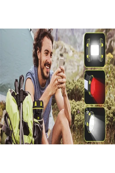 harry Şarjlı 1200 Lümen  800 METRE Mesafeli Su Geçirmez El Feneri ( (ÖN Işık - Arka Işık -Yan Işık) - Resim 8