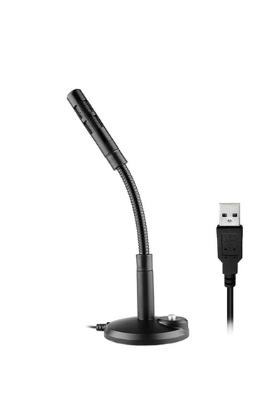 harry Kaymaz Taban Masaüstü Usb Bilgisayar Mikrofonu 1.5 Metre Kablolu Gürültü Engelleme Youtuber - 3