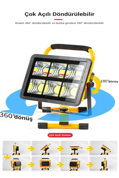 harry Şarjlı 30 Watt 5000 Lümen (20 METRE 15 SAAT) Powerbank Olan Çok Fonksiyonlu Projektör Kamp Lambası ürün görseli