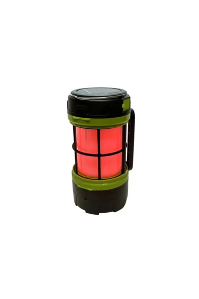 harry Şarjlı ve Güneş enerjili 7 Aydınlatma Modlu kırmızı/beyaz ışıklı 10W 8 SAAT AYDINLATMA Kamp lambası - Resim 3