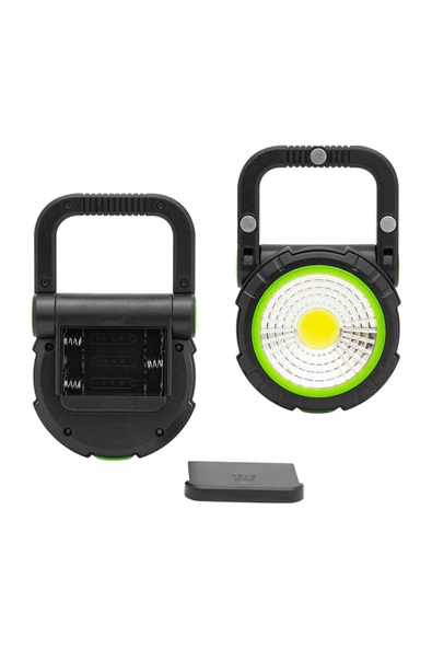 harry 300 Lümen 3XAAA Pilli Masa Lambası Mıknatıslı ve Askılı Çalışma Lambası Kırmızı ikaz Lambalı - Resim 4