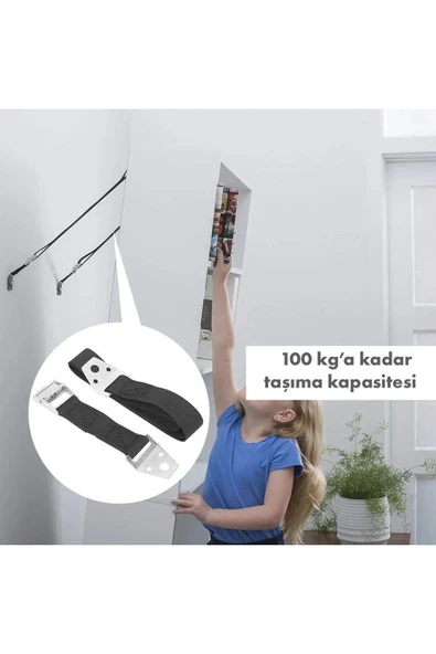 harry 15'' - 75'' LCD GÜVENLİK KEMERİ DEPREM TV VE MOBİLYA SABİTLEME KEMERE (LCD VE BEBEK GÜVENLİK KEMERİ) - Resim 4