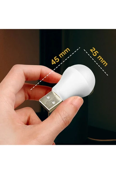 harry 4 Adet 5 Volt 1 Amper Mini Usb Beytaz Işık Led Ampul Gece Lamba Okuma Işığı Çocuk Odası Lambası - Resim 2
