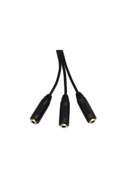 harry 5+1 Ses Sistemi Bağlantı Aux Kablosu 1 Erkek 3 Dişi Çoklayıcı - Resim 2