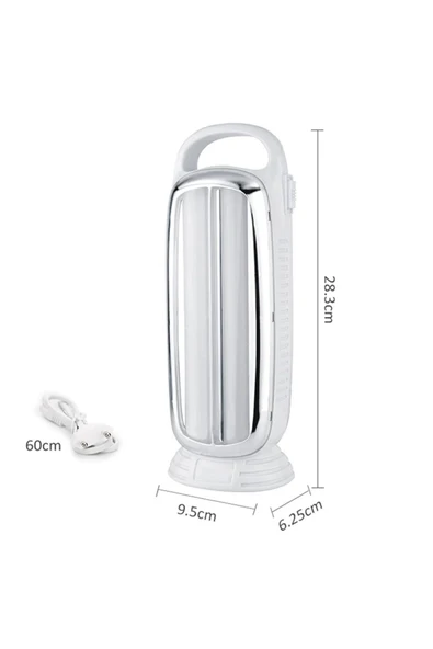 harry Şarjlı Çift Bataryalı Florasan 15 Saat Yanar 60 Ledli 2 Modlu Elektrikler Gittiğinde Yanan Işıldak - Resim 2