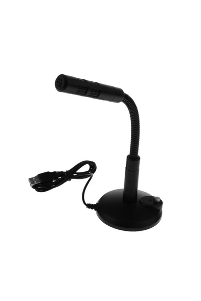 harry Kaymaz Taban Masaüstü Usb Bilgisayar Mikrofonu 1.5 Metre Kablolu Gürültü Engelleme Youtuber - 2