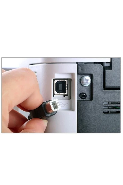 harry 1.5 Metre Canon Pixma E3440 Uyumlu   Siyah Renk Usb Yazıcı Bağlantı Kablosu 1.5mt Printer Kablo - Resim 3