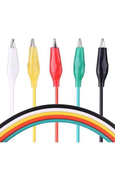 harry 10'lu BÜYÜK Boy Krokodil Kablo Timsah Ağızlı Kıskaç Timsah Ağzı 50cm ürün görseli