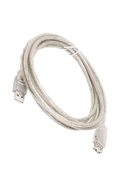 harry 3 Metre Usb 2.0 Uzatma Kablosu Şeffaf Renk - Resim 3