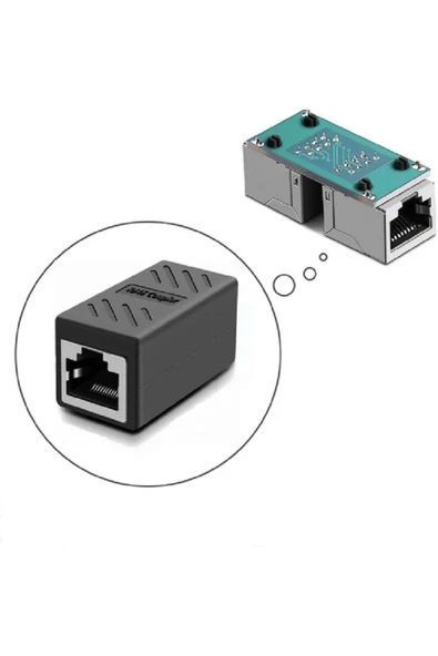 harry Yeni Rj45 Dişi Dişi Cat5e/cat6 Ethernet Lan Ağı Birleştirici Ara Aparatı Internet Kablosu Uzatıcısı - Resim 7