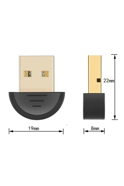 harry Mini USB Bluetooth 5.0 Dongle Adaptör (PC-Laptop-Masaüstü-Android) 20 Mt Mesafeli - 3