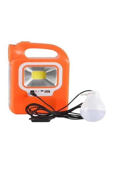 harry Şarjlı Güneş Enerjili 2.6 Mt Kablolu Ampullu Led Solar Powerbank Özellikli Işıldak - Resim 2