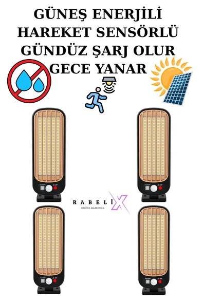 harry 8 Adet Güneş Enerjili Lamba Led Sokak Dış Ortam Solar Bahçe Aydınlatması Su Geçirmez Sensörlü ürün görseli