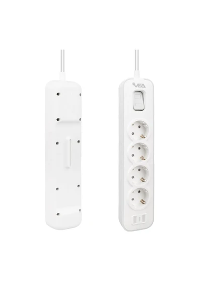 harry 4'LÜ 1.5 METRE KABLOLU 1.KALİTE AKIM KORUMA ÇOCUK VE YANGIN KORUMA ANAHATRLI 4000 WATT 16 AMPER - Resim 3