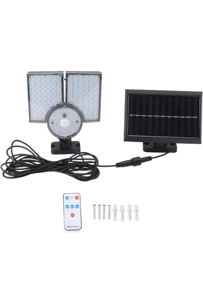 Rabelix Online Marketing 112 Led Güneş Enerjili Kumandalı 3 Çalışma Modlu Çift Başlıklı Bahçe,Garaj,Teras Sokak Lambası - Resim 8