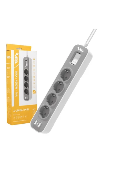 harry 4'LÜ 1.5 METRE KABLOLU 1.KALİTE AKIM KORUMA ÇOCUK VE YANGIN KORUMA ANAHATRLI 4000 WATT 16 AMPER ürün görseli